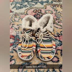 Women's Striped Ankle Booties